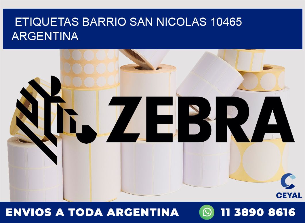 etiquetas barrio san nicolas 10465 argentina