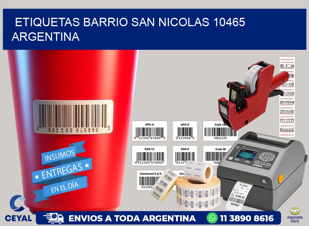 etiquetas barrio san nicolas 10465 argentina