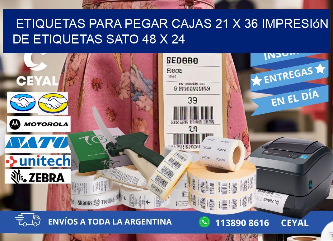 etiquetas para pegar cajas 21 x 36 impresión de etiquetas sato 48 x 24