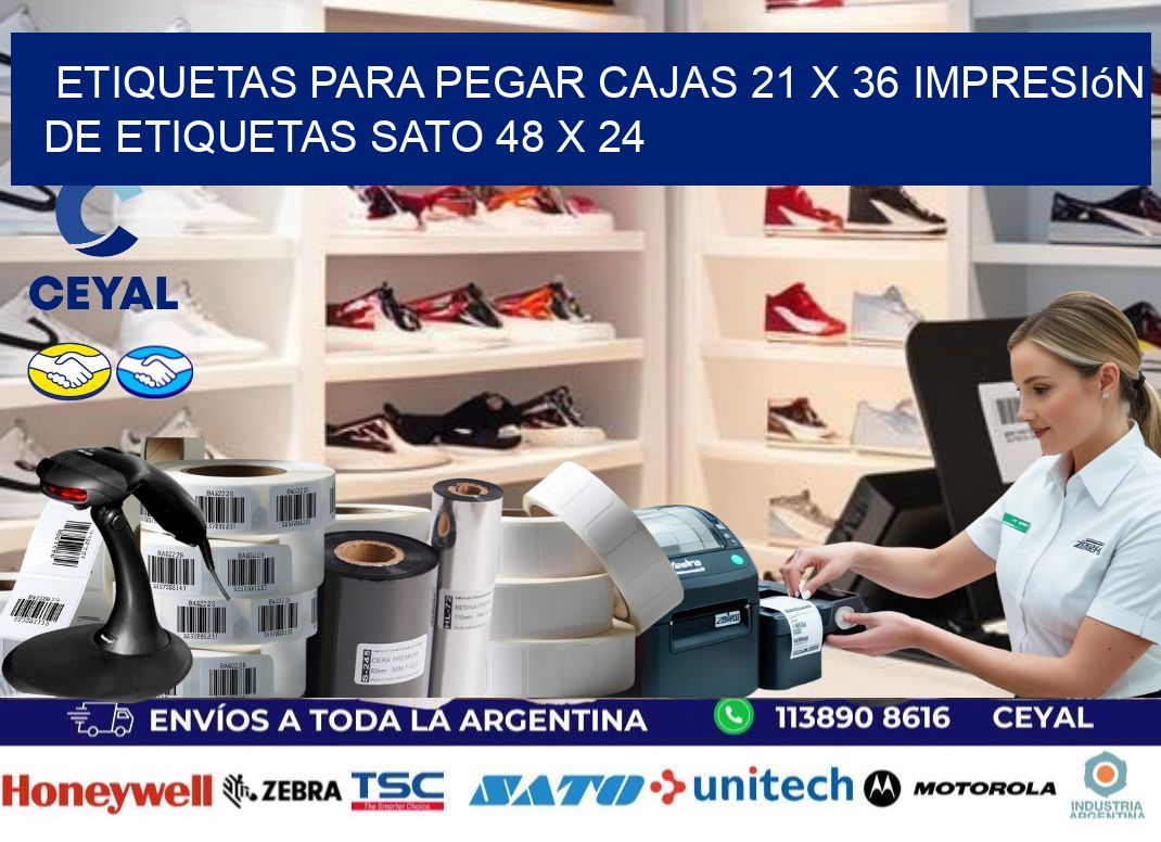 etiquetas para pegar cajas 21 x 36 impresión de etiquetas sato 48 x 24
