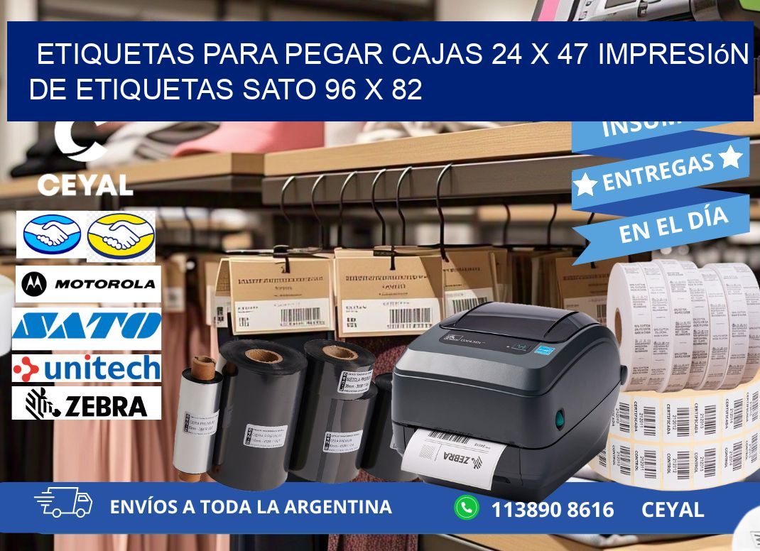 etiquetas para pegar cajas 24 x 47 impresión de etiquetas sato 96 x 82