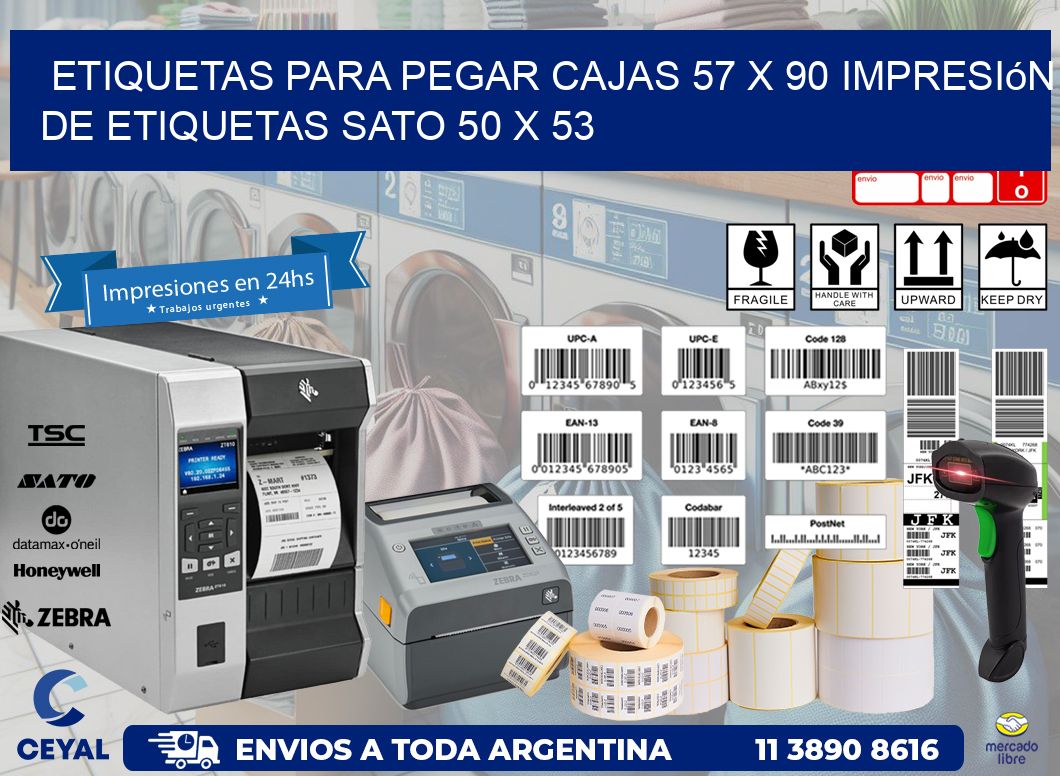etiquetas para pegar cajas 57 x 90 impresión de etiquetas sato 50 x 53