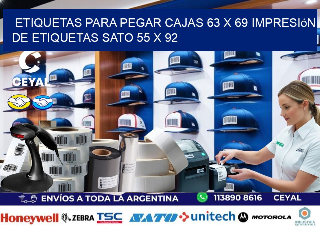 etiquetas para pegar cajas 63 x 69 impresión de etiquetas sato 55 x 92