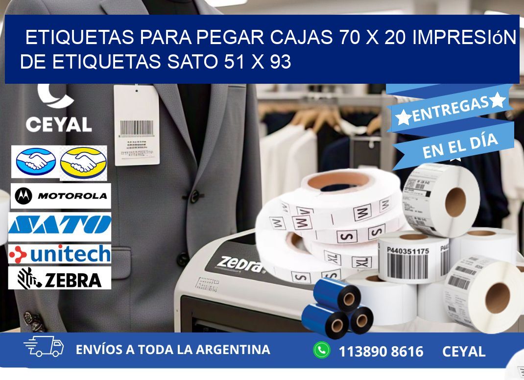 etiquetas para pegar cajas 70 x 20 impresión de etiquetas sato 51 x 93