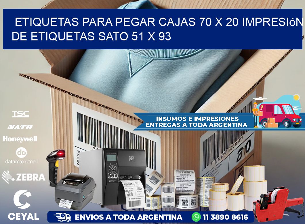 etiquetas para pegar cajas 70 x 20 impresión de etiquetas sato 51 x 93