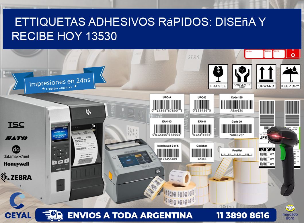 ettiquetas Adhesivos Rápidos: Diseña y Recibe Hoy 13530
