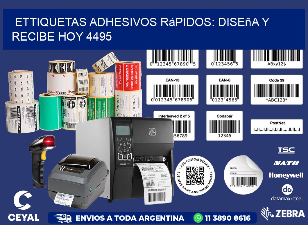 ettiquetas Adhesivos Rápidos: Diseña y Recibe Hoy 4495