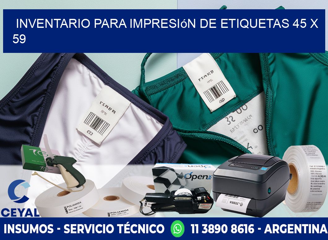 inventario para impresión de etiquetas 45 x 59