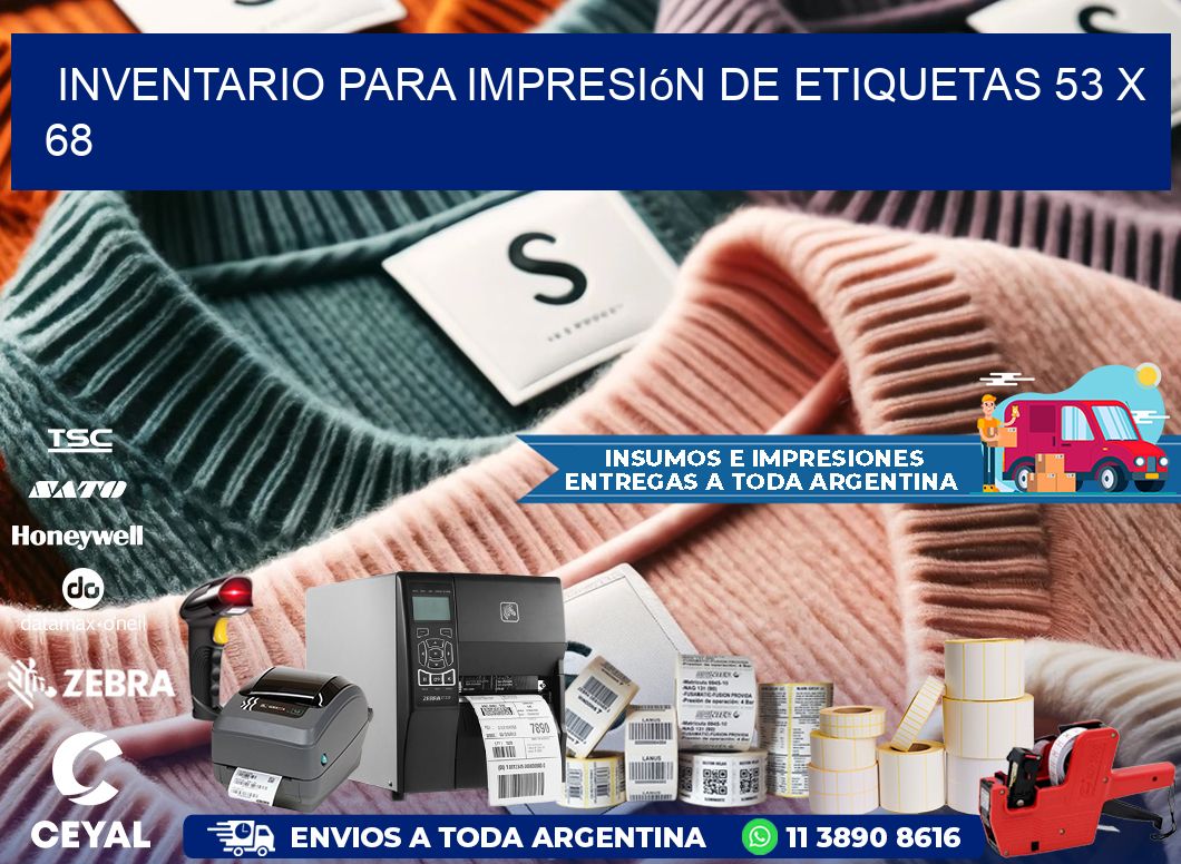inventario para impresión de etiquetas 53 x 68