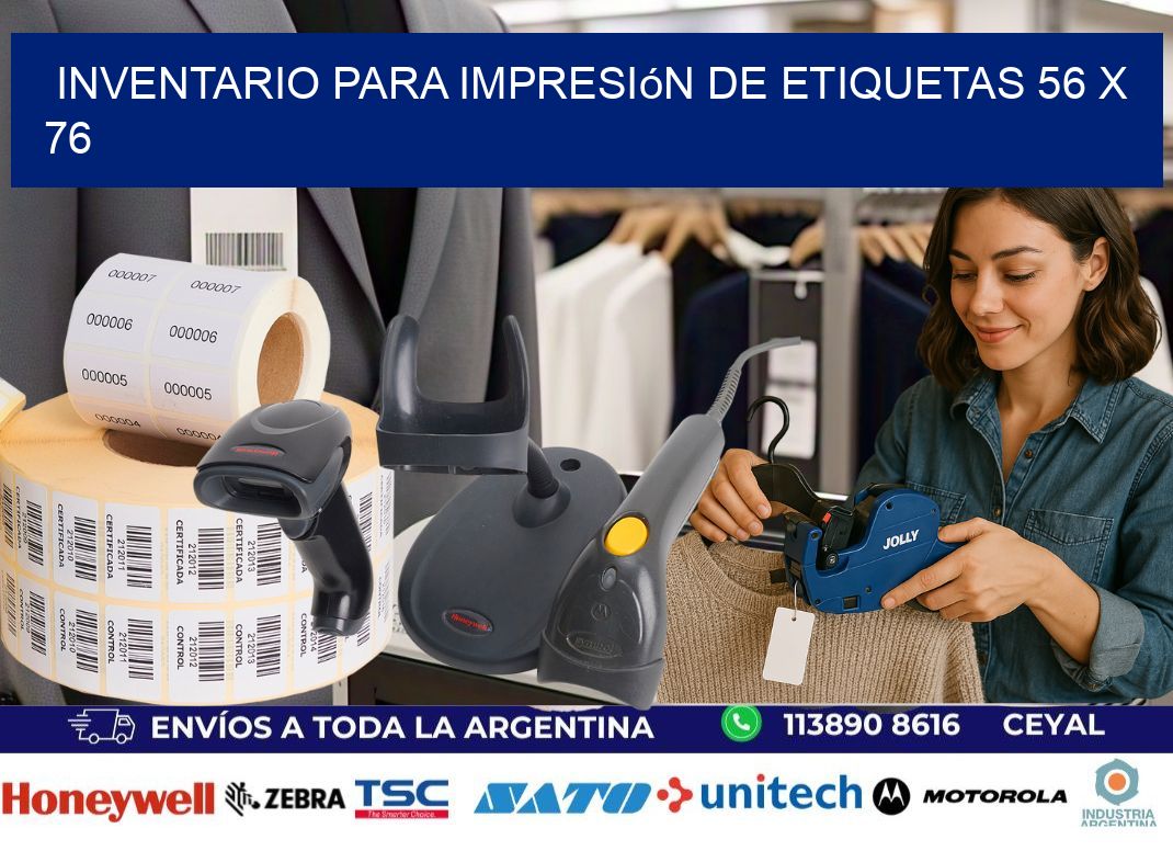 inventario para impresión de etiquetas 56 x 76