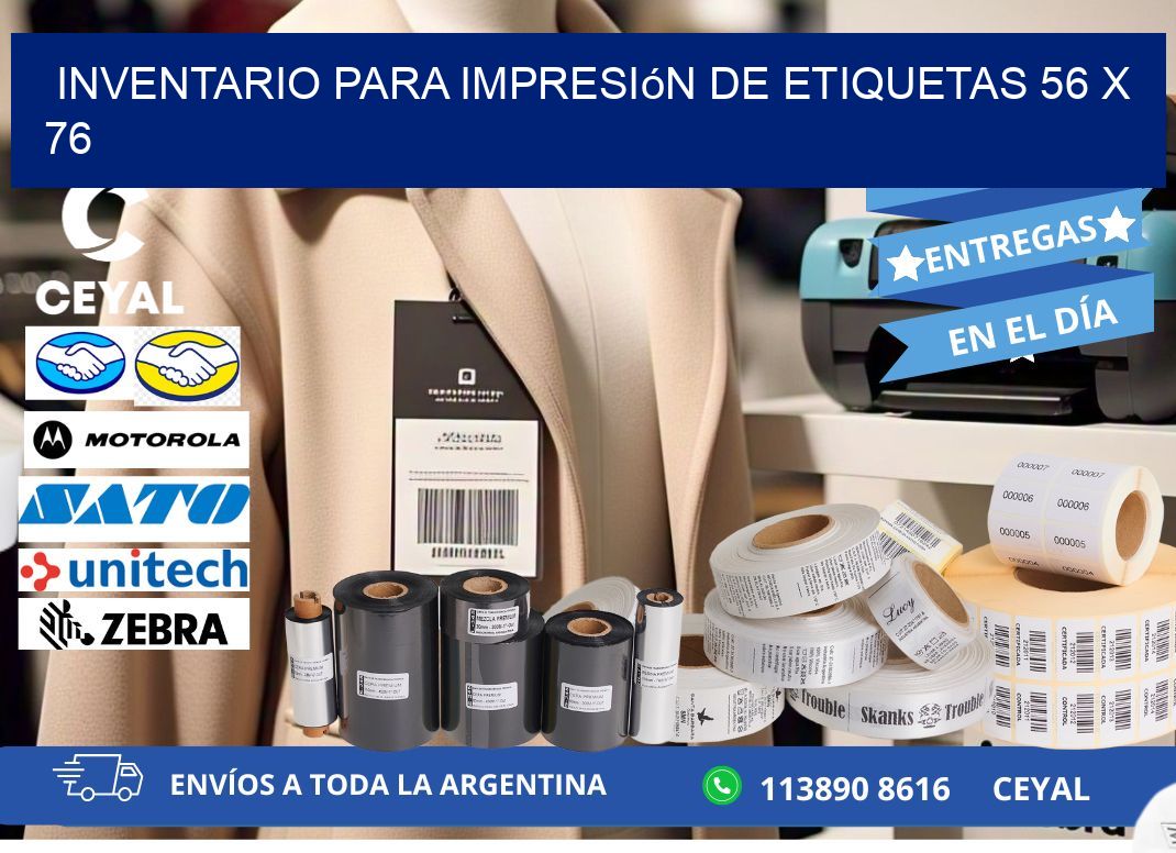 inventario para impresión de etiquetas 56 x 76