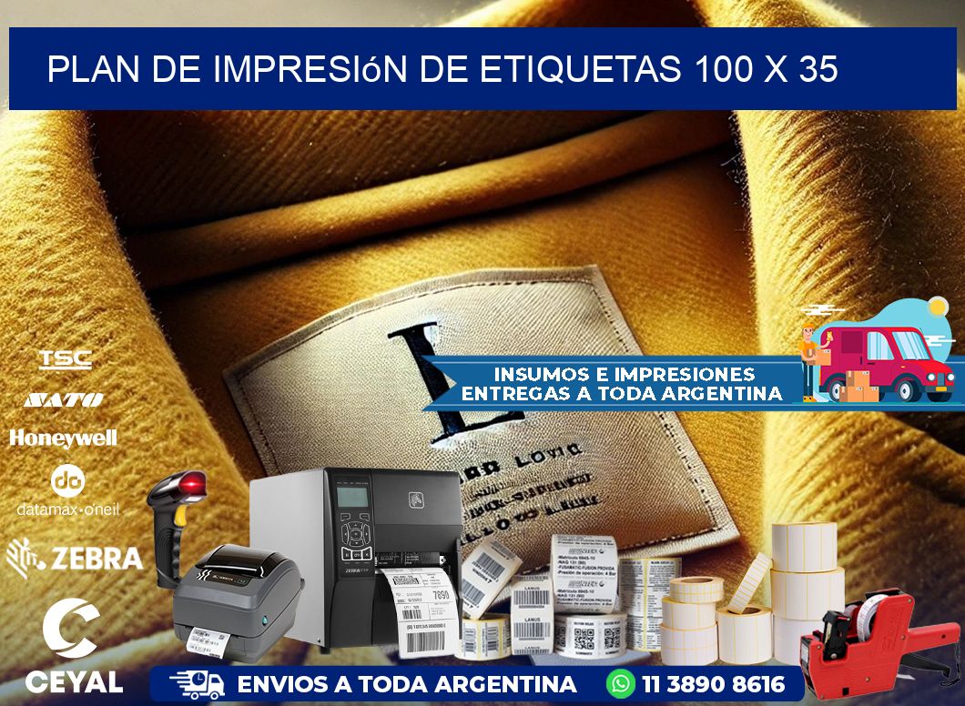 plan de impresión de etiquetas 100 x 35