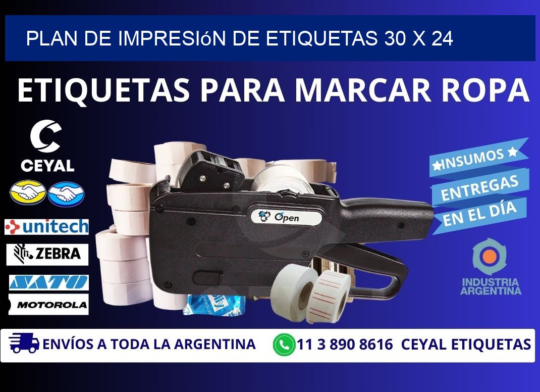 plan de impresión de etiquetas 30 x 24
