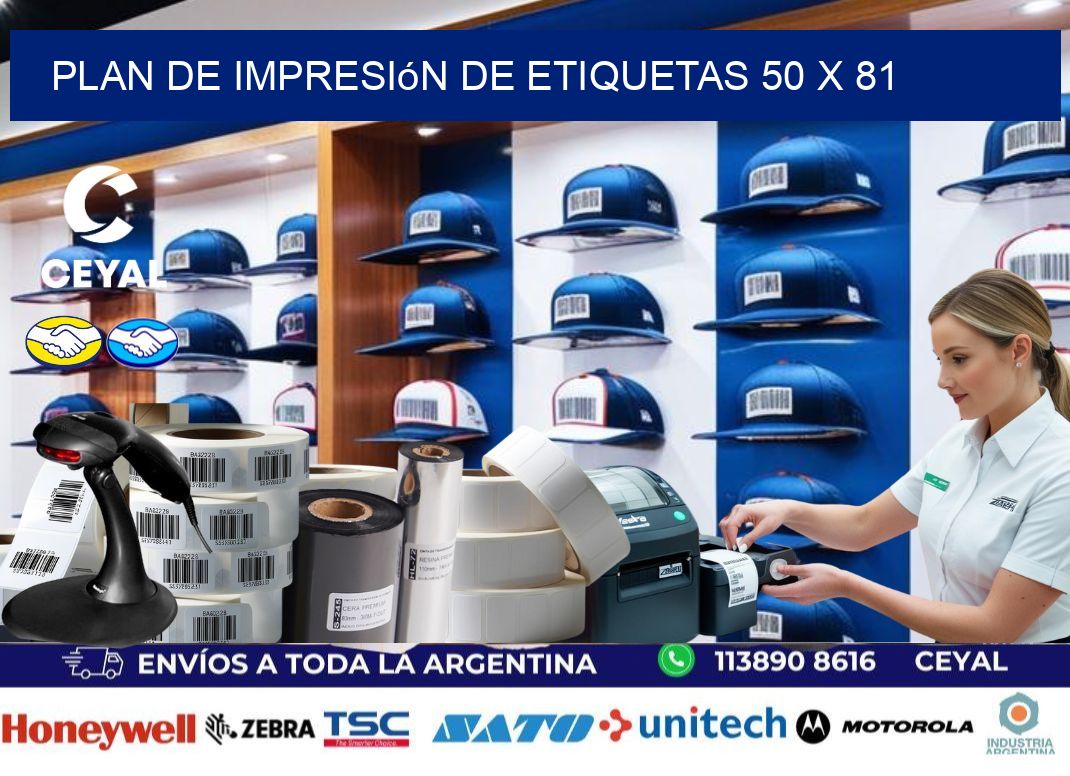plan de impresión de etiquetas 50 x 81