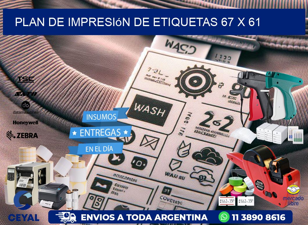 plan de impresión de etiquetas 67 x 61