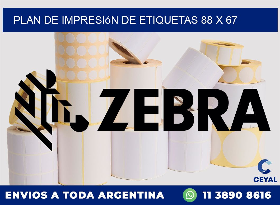 plan de impresión de etiquetas 88 x 67