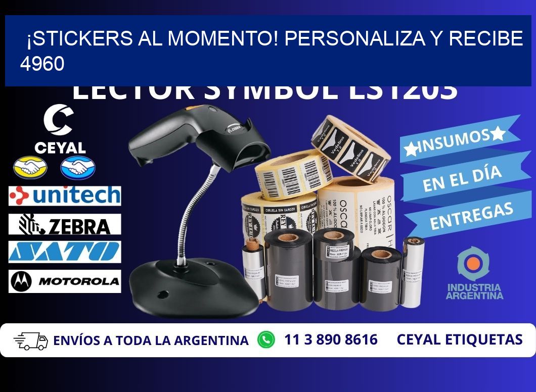 ¡Stickers al Momento! Personaliza y Recibe 4960