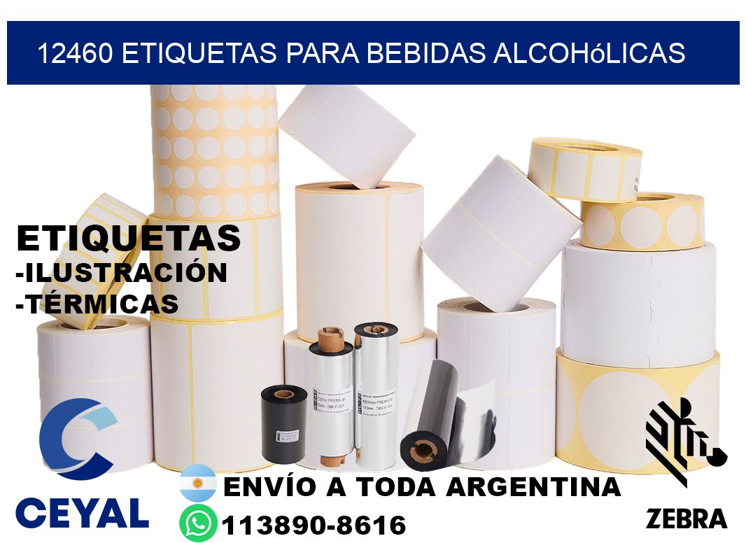 12460 Etiquetas para bebidas alcohólicas