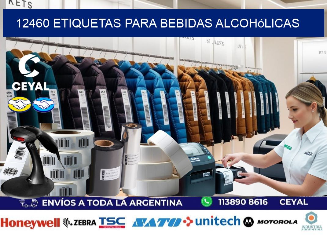 12460 Etiquetas para bebidas alcohólicas