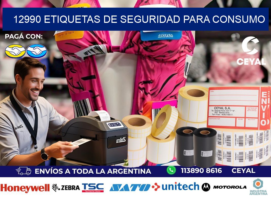 12990 Etiquetas de seguridad para consumo