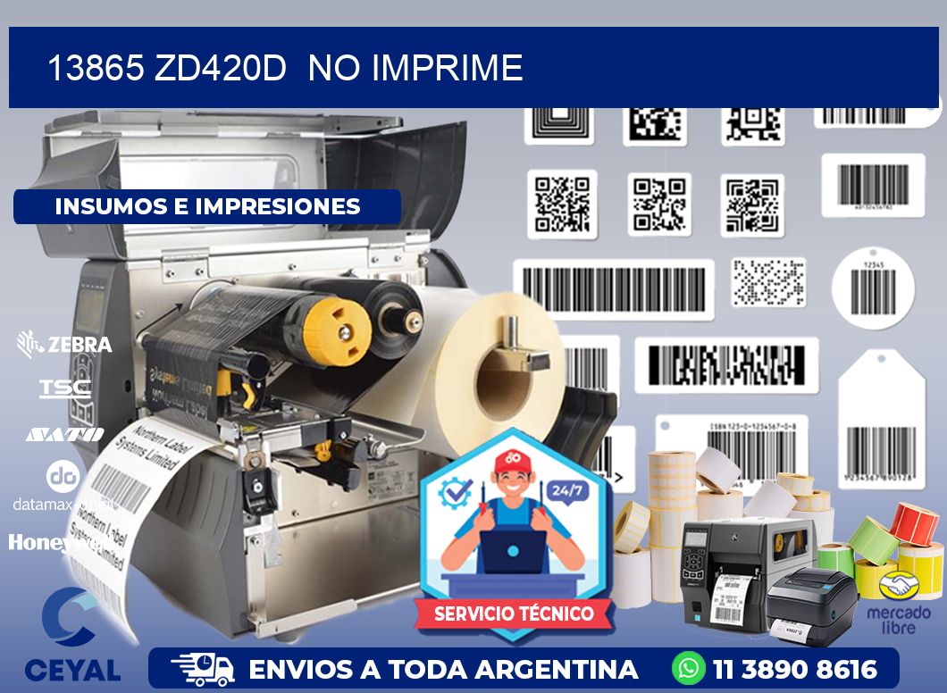 13865 ZD420d  no imprime