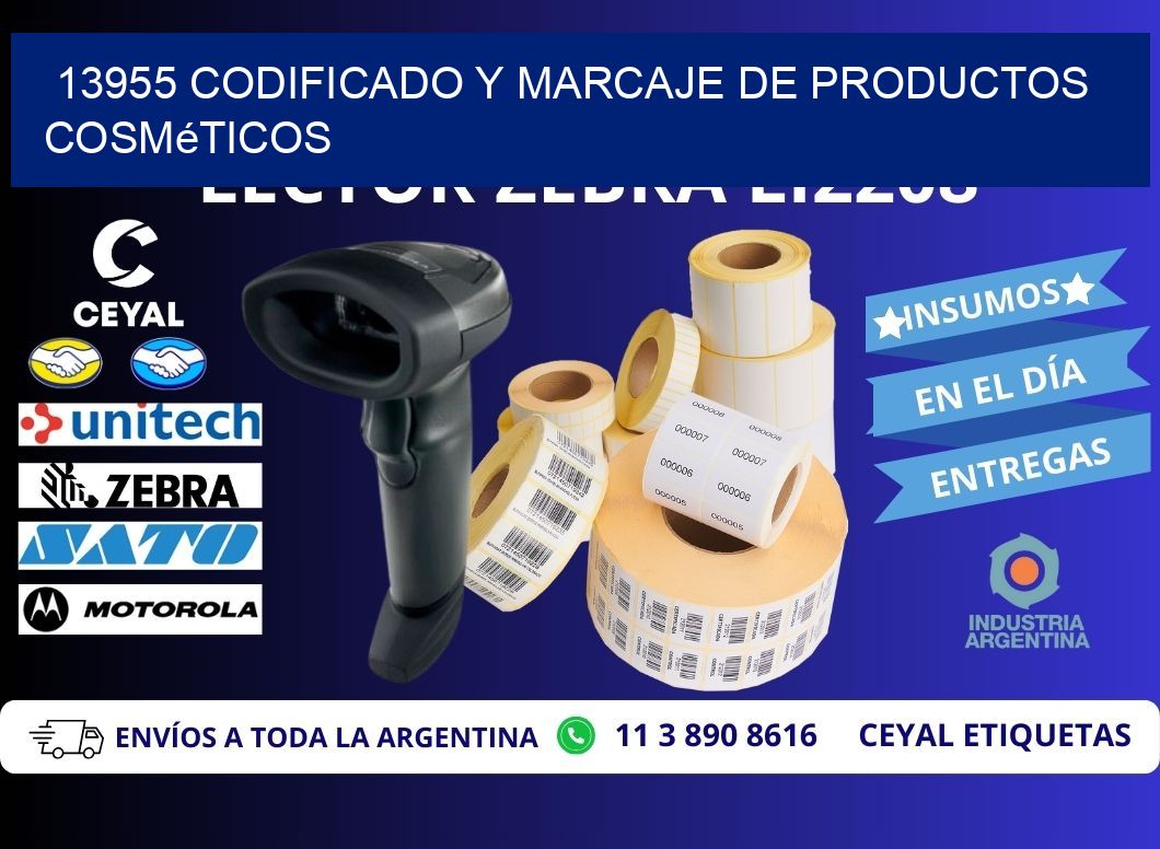 13955 codificado y marcaje de productos cosméticos