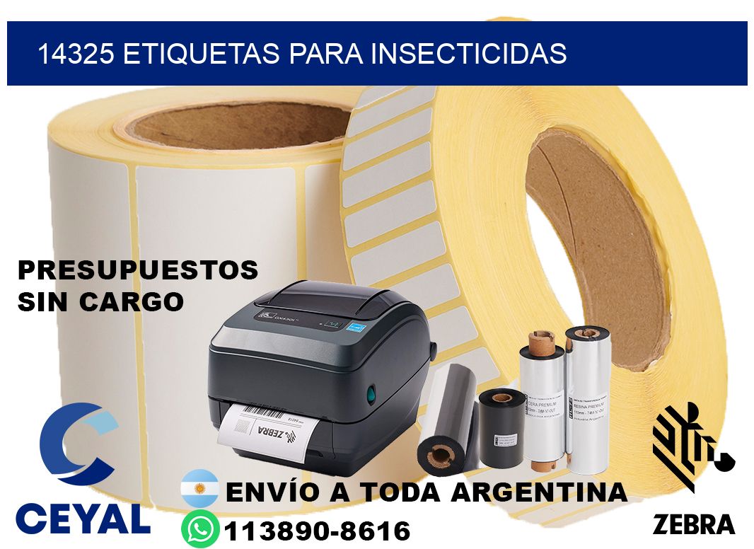 14325 Etiquetas para insecticidas