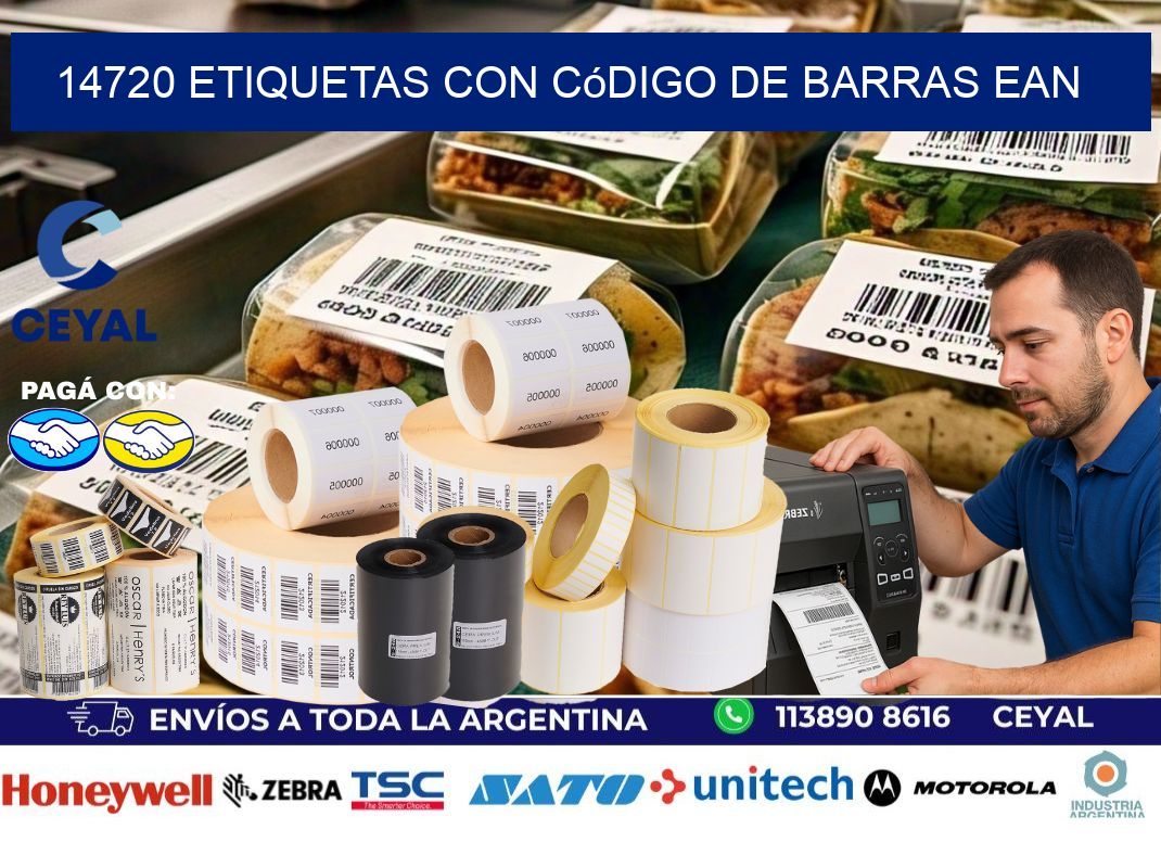 14720 Etiquetas con código de barras EAN