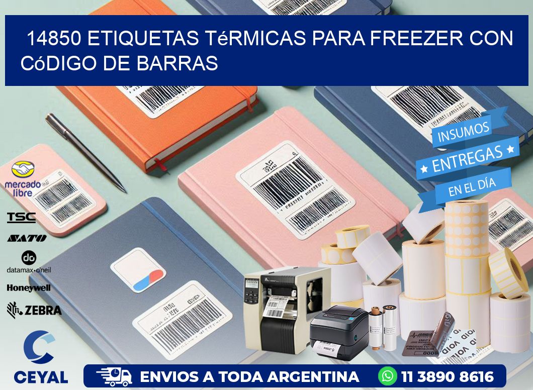 14850 etiquetas térmicas para freezer con código de barras