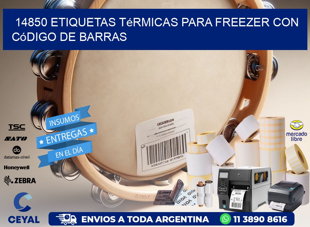 14850 etiquetas térmicas para freezer con código de barras