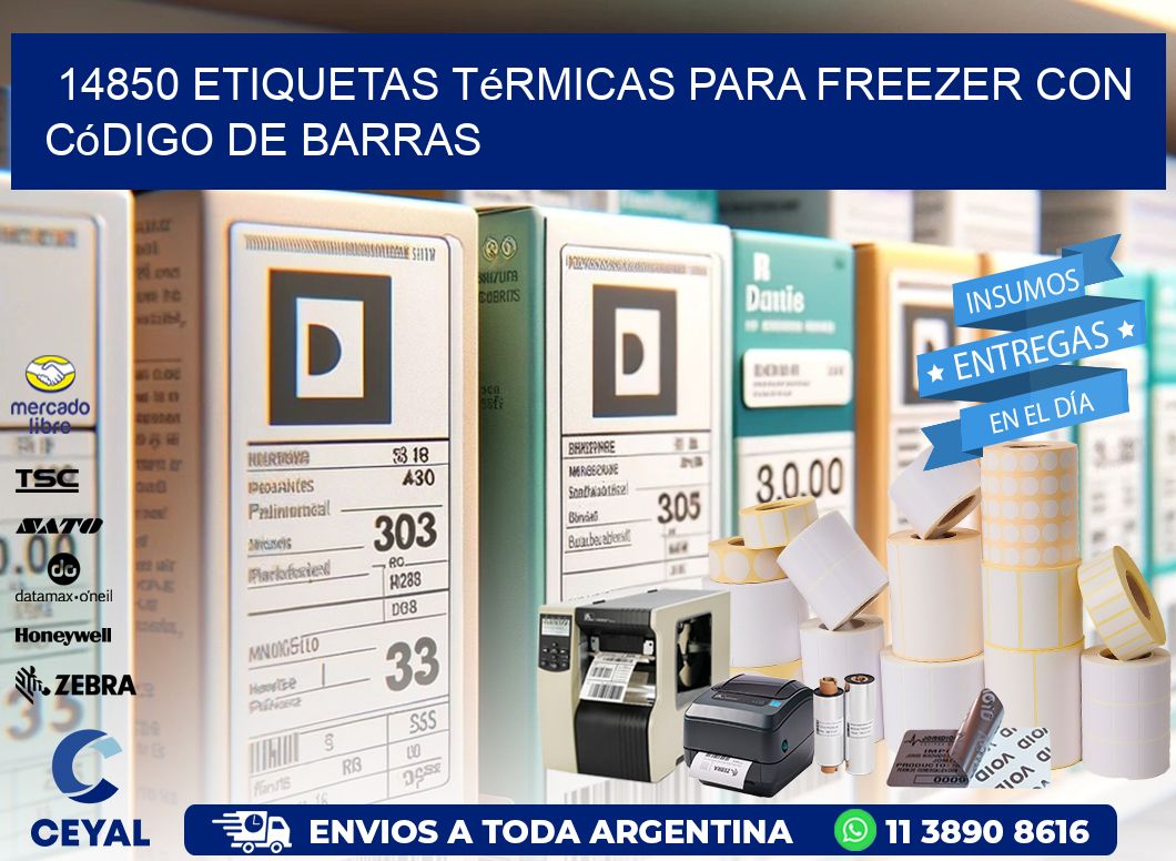 14850 etiquetas térmicas para freezer con código de barras