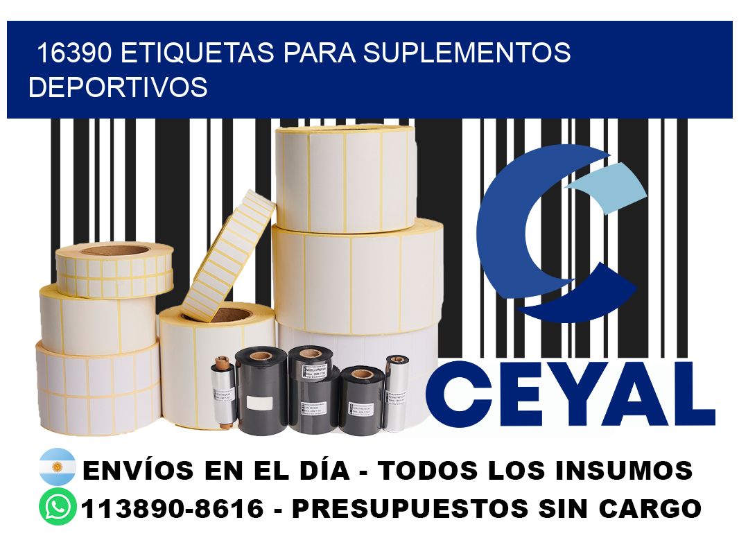 16390 Etiquetas para suplementos deportivos