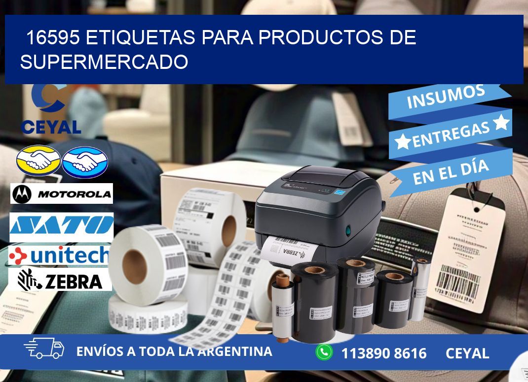 16595 Etiquetas para productos de supermercado