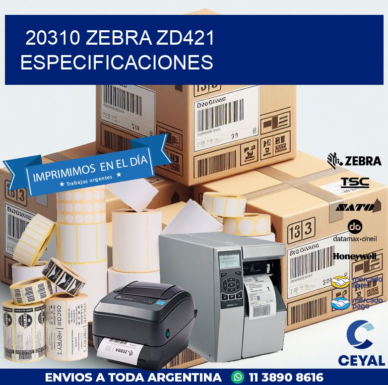 20310 Zebra ZD421 especificaciones