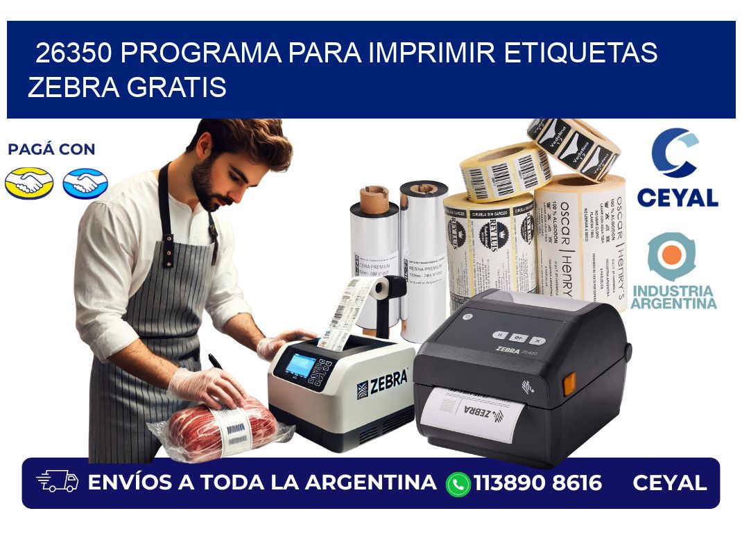 26350 Programa para imprimir etiquetas Zebra gratis