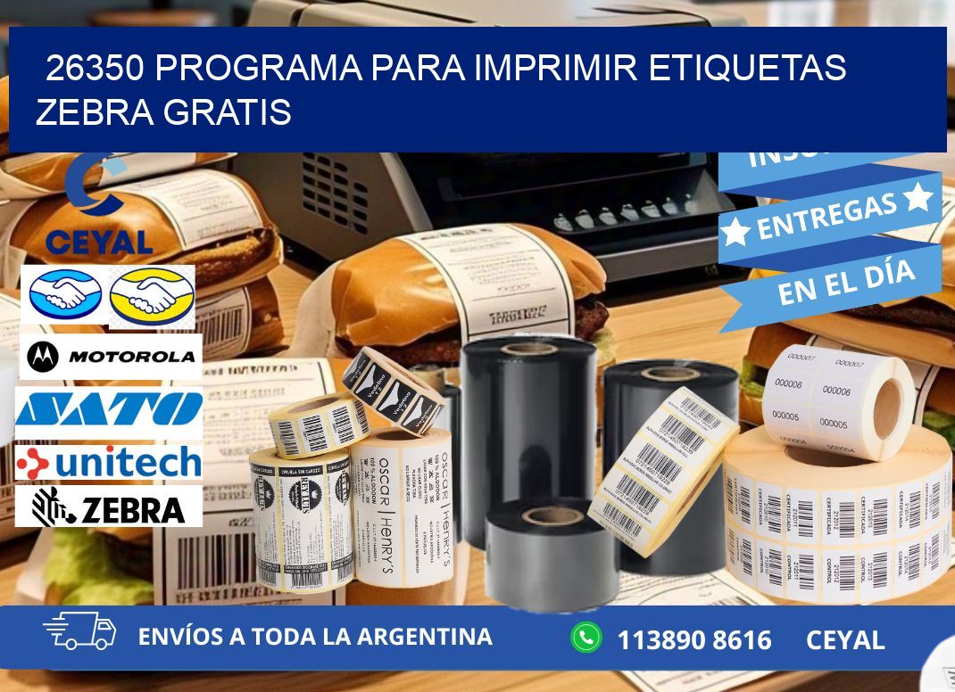 26350 Programa para imprimir etiquetas Zebra gratis