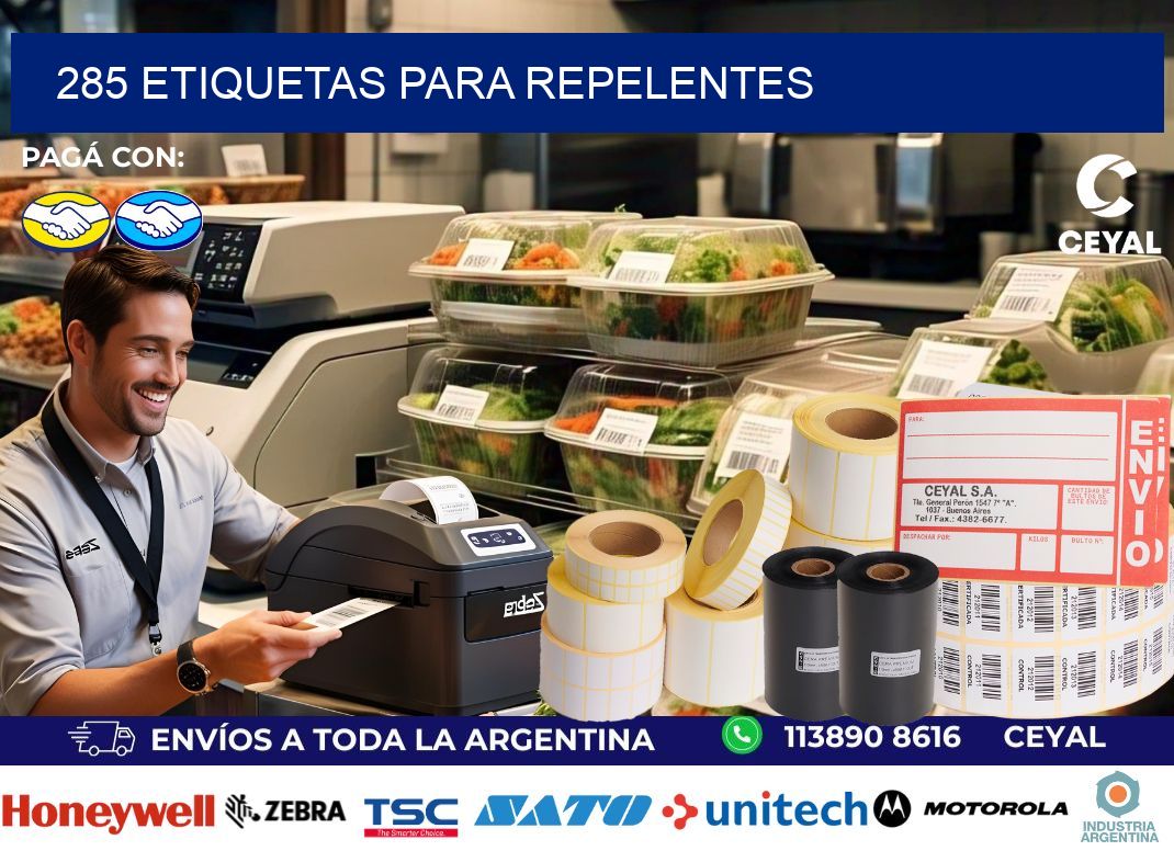 285 Etiquetas para repelentes