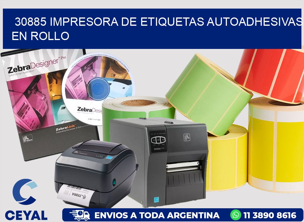 30885 impresora de etiquetas autoadhesivas en rollo
