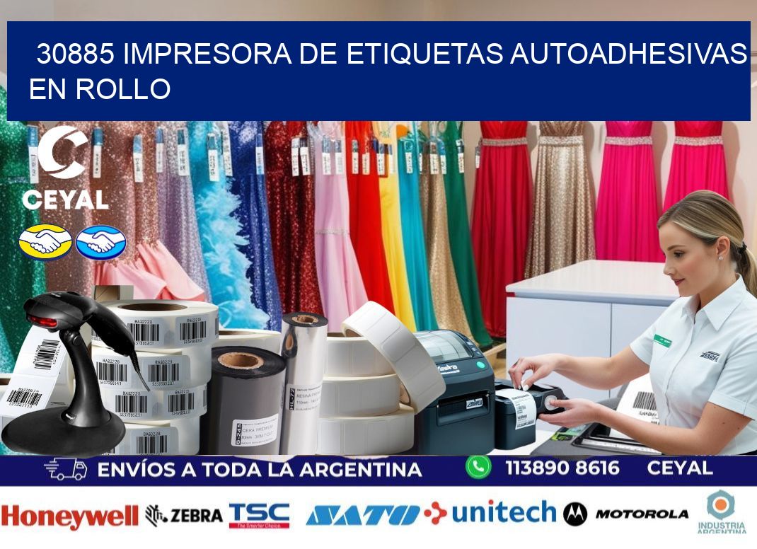 30885 impresora de etiquetas autoadhesivas en rollo