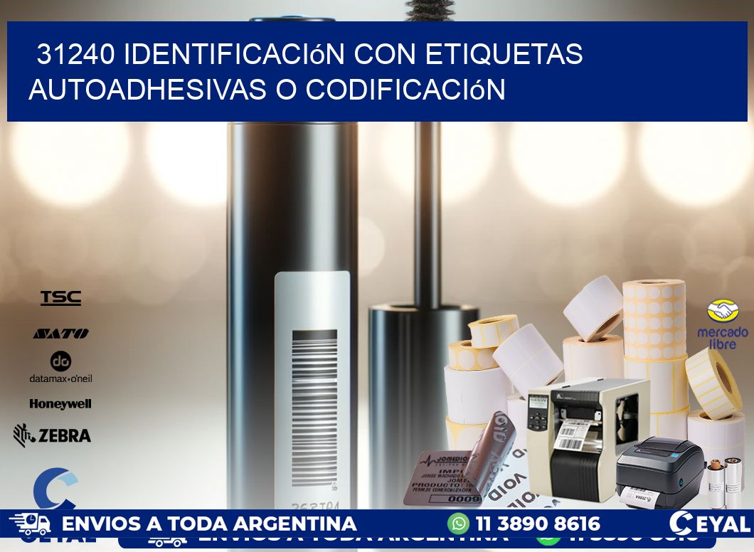 31240 identificación con etiquetas autoadhesivas o codificación