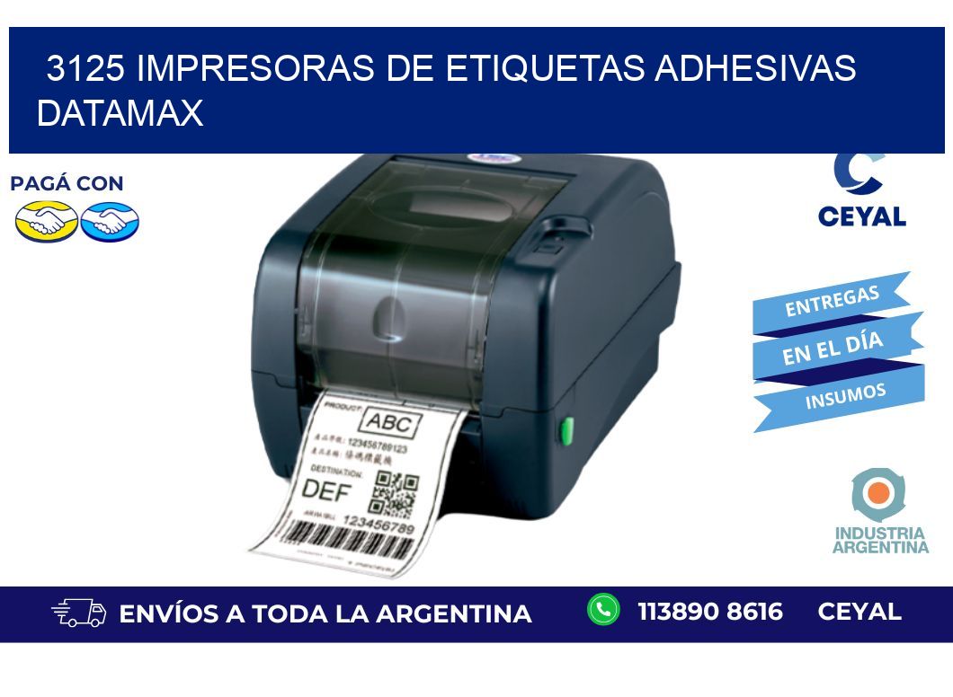 3125 impresoras de etiquetas adhesivas datamax