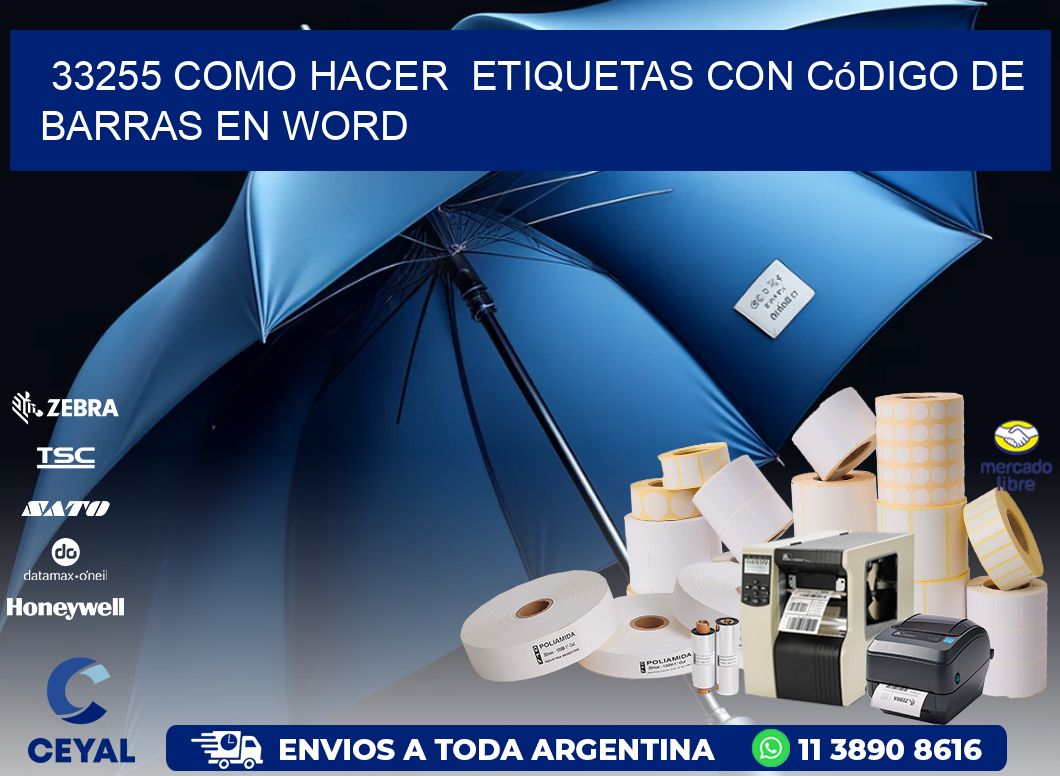 33255 Como hacer  etiquetas con código de barras en Word