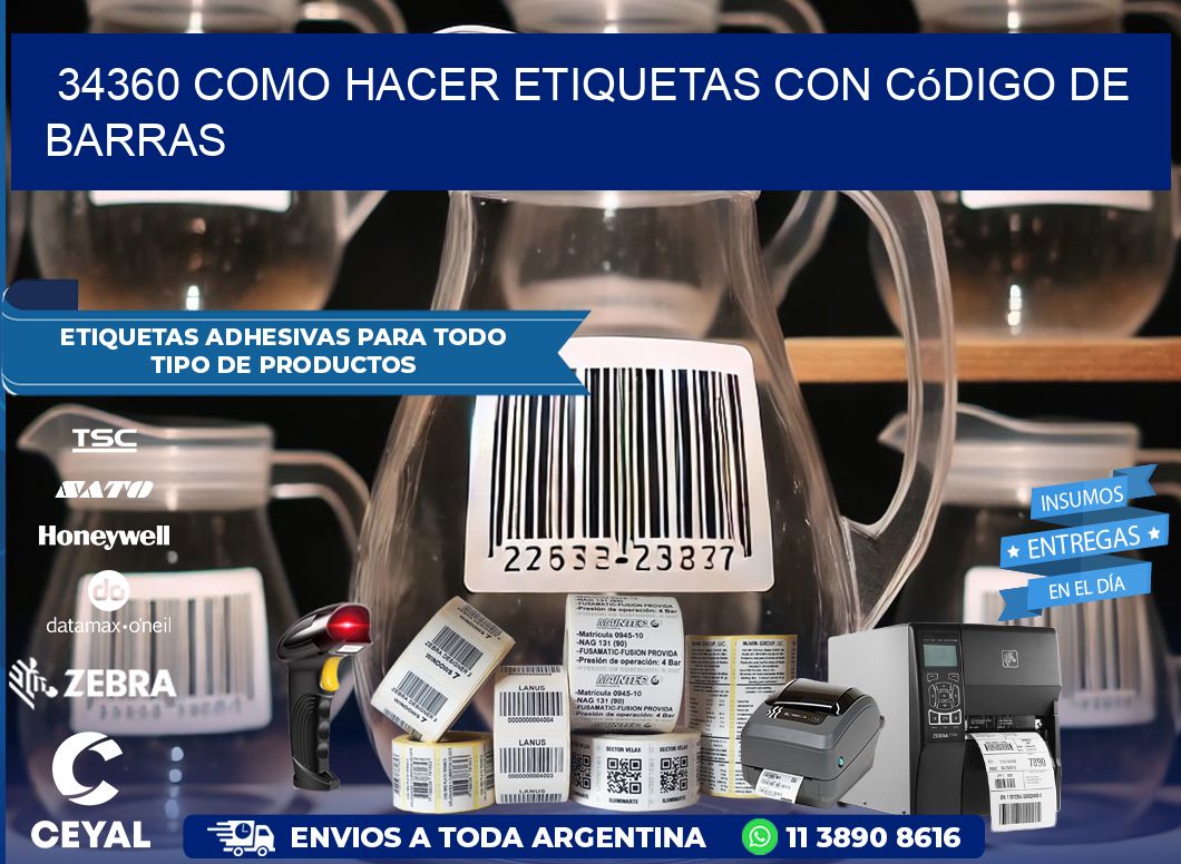 34360 Como hacer etiquetas con código de barras