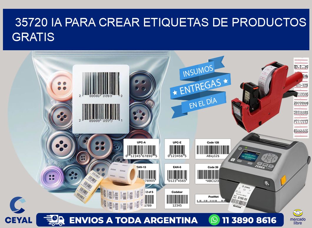 35720 IA para crear etiquetas de productos gratis