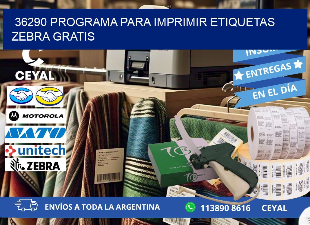 36290 Programa para imprimir etiquetas Zebra gratis