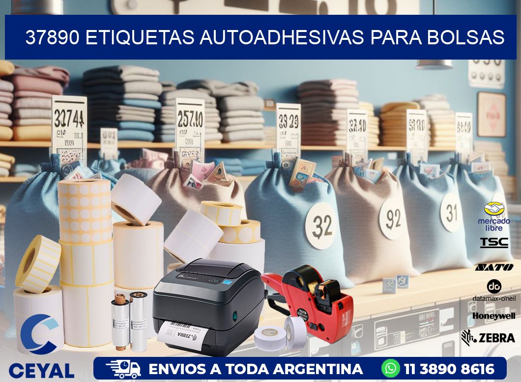 37890 etiquetas autoadhesivas para bolsas