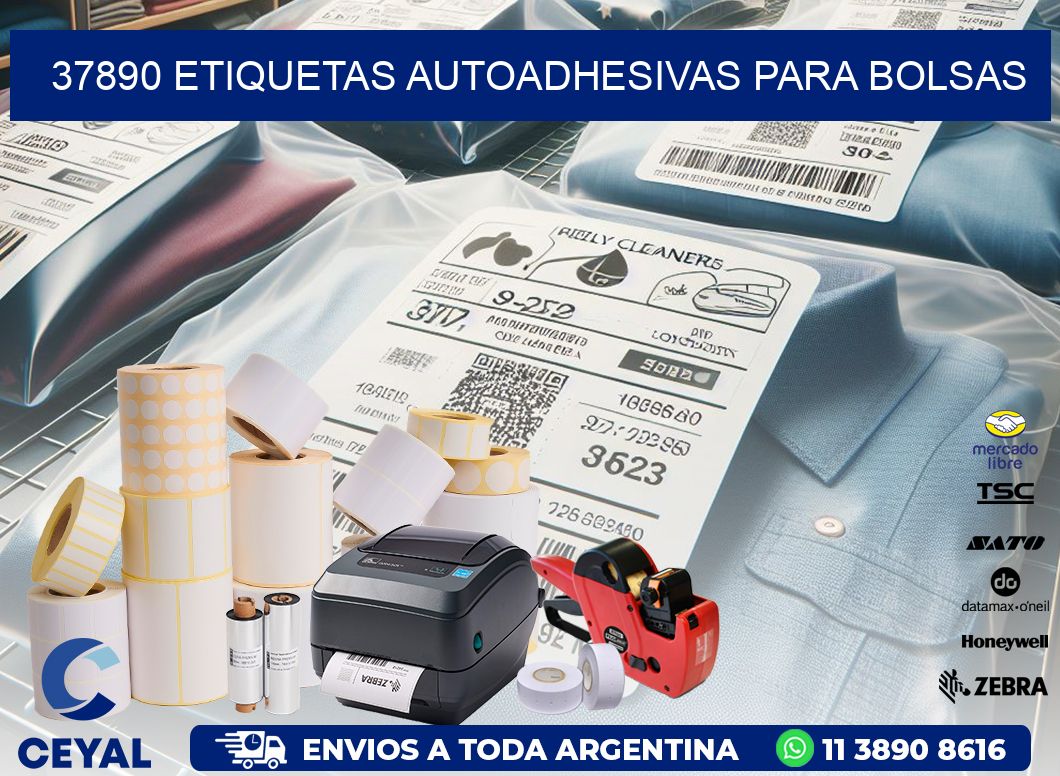 37890 etiquetas autoadhesivas para bolsas