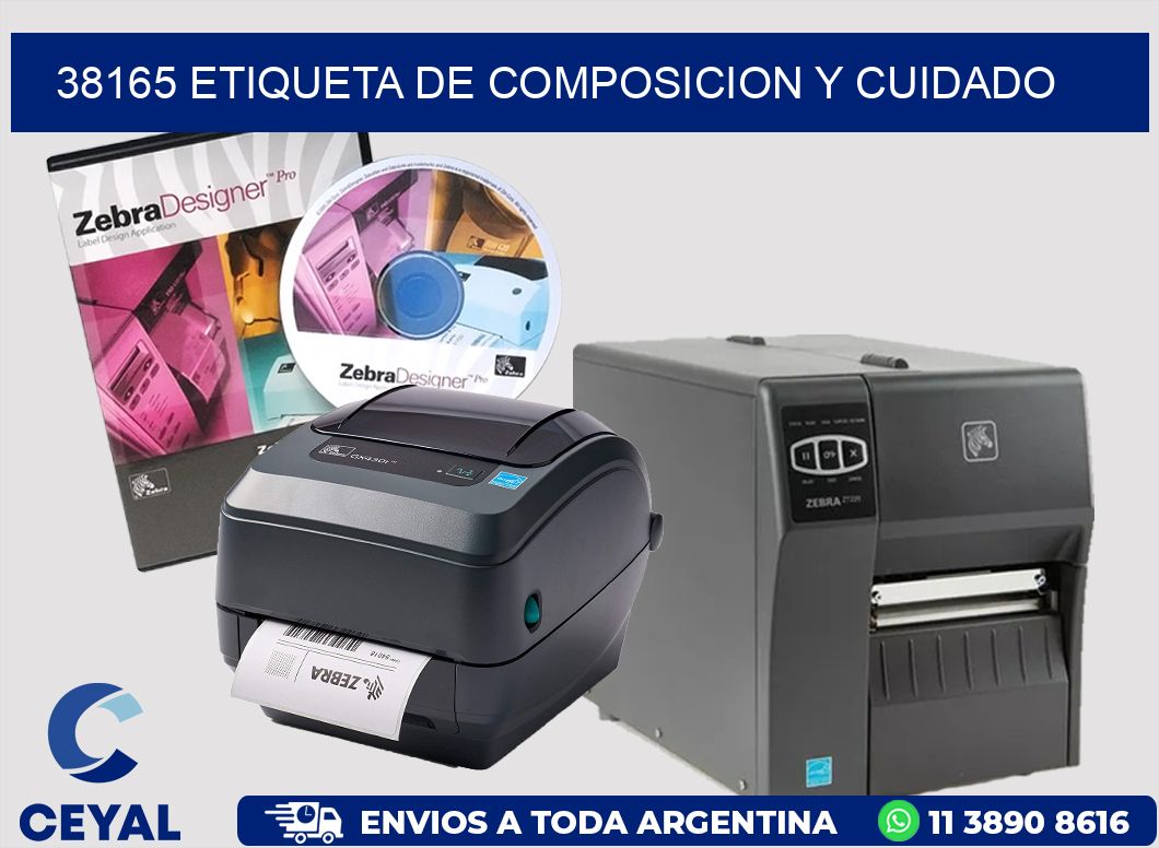 38165 etiqueta de composicion y cuidado