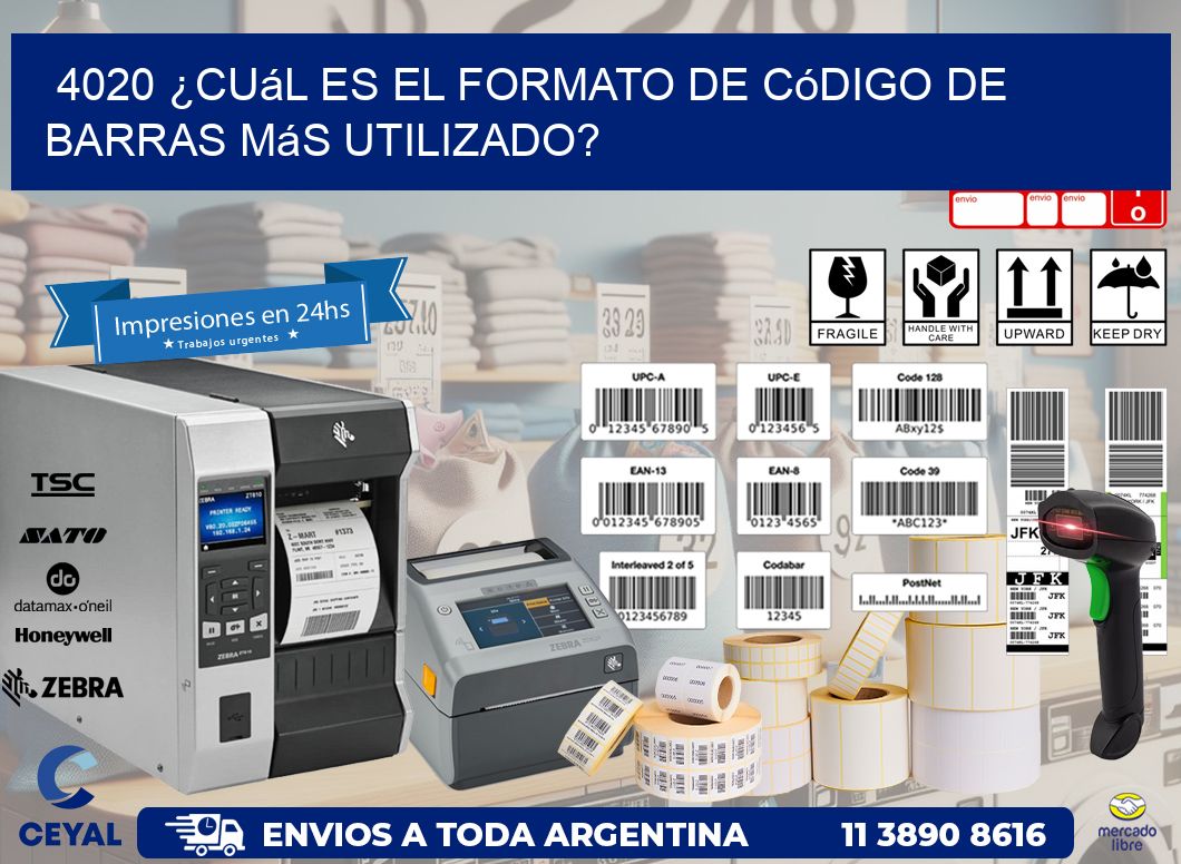 4020 ¿Cuál es el formato de código de barras más utilizado?