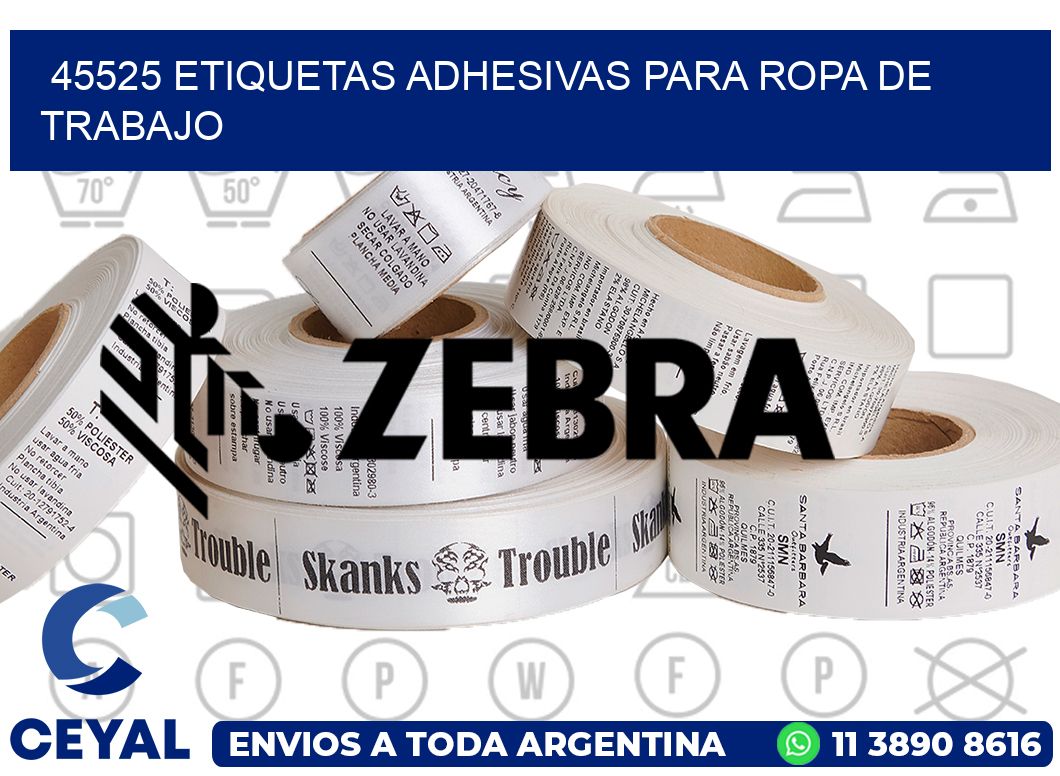 45525 Etiquetas adhesivas para ropa de trabajo